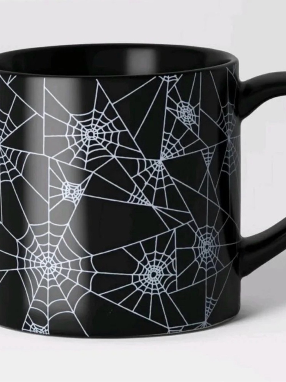 Hyde & Eek!! Black Spiderweb Ceramic Coffee Mug - Home Dining